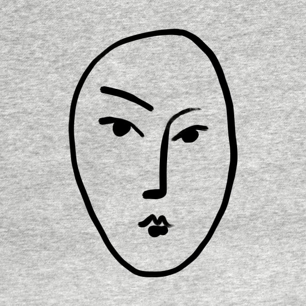 Matisse Line art Face #1 by shamila